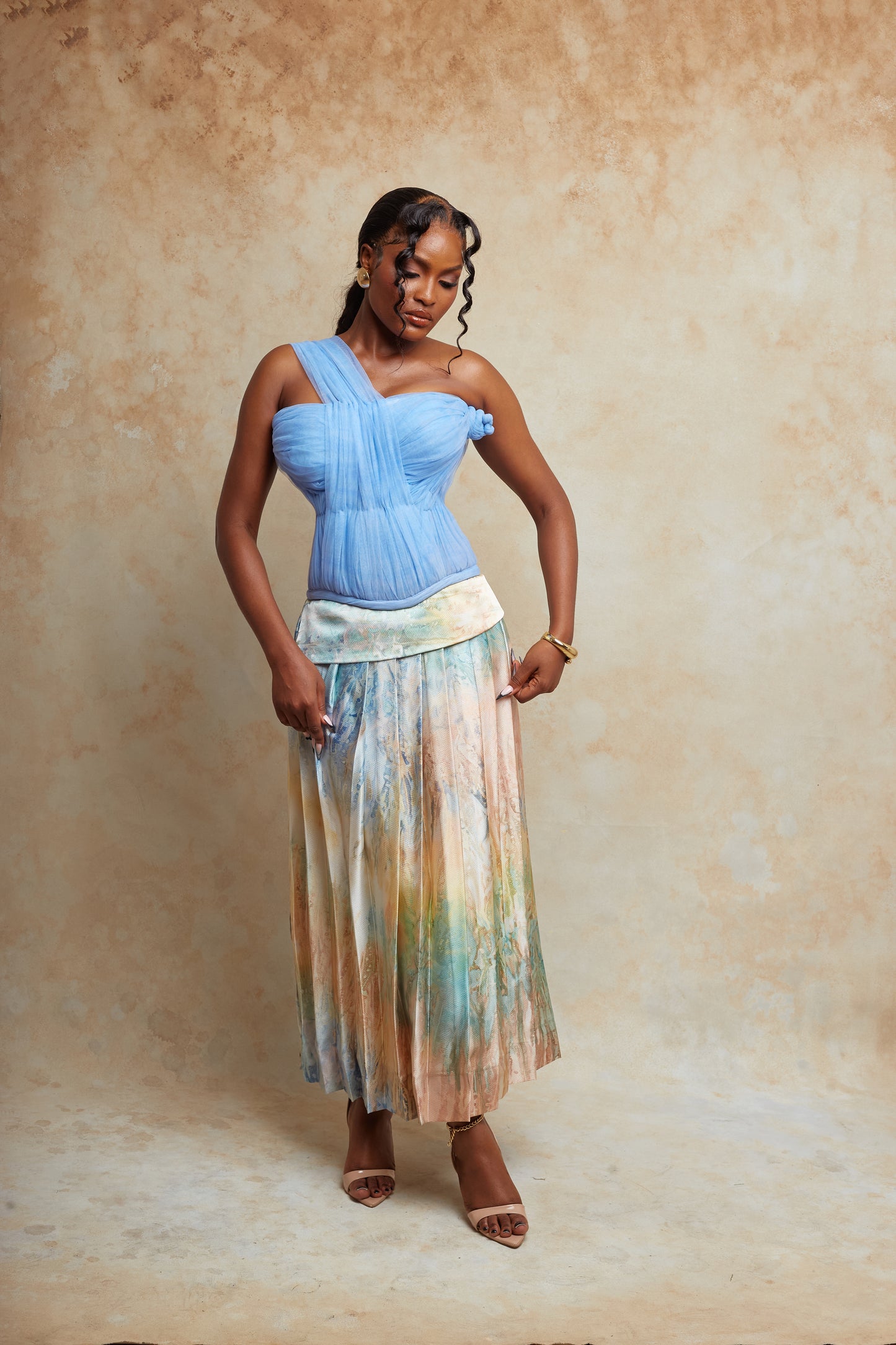 Ròósi Corset Top - Pastel Blue - Irawo