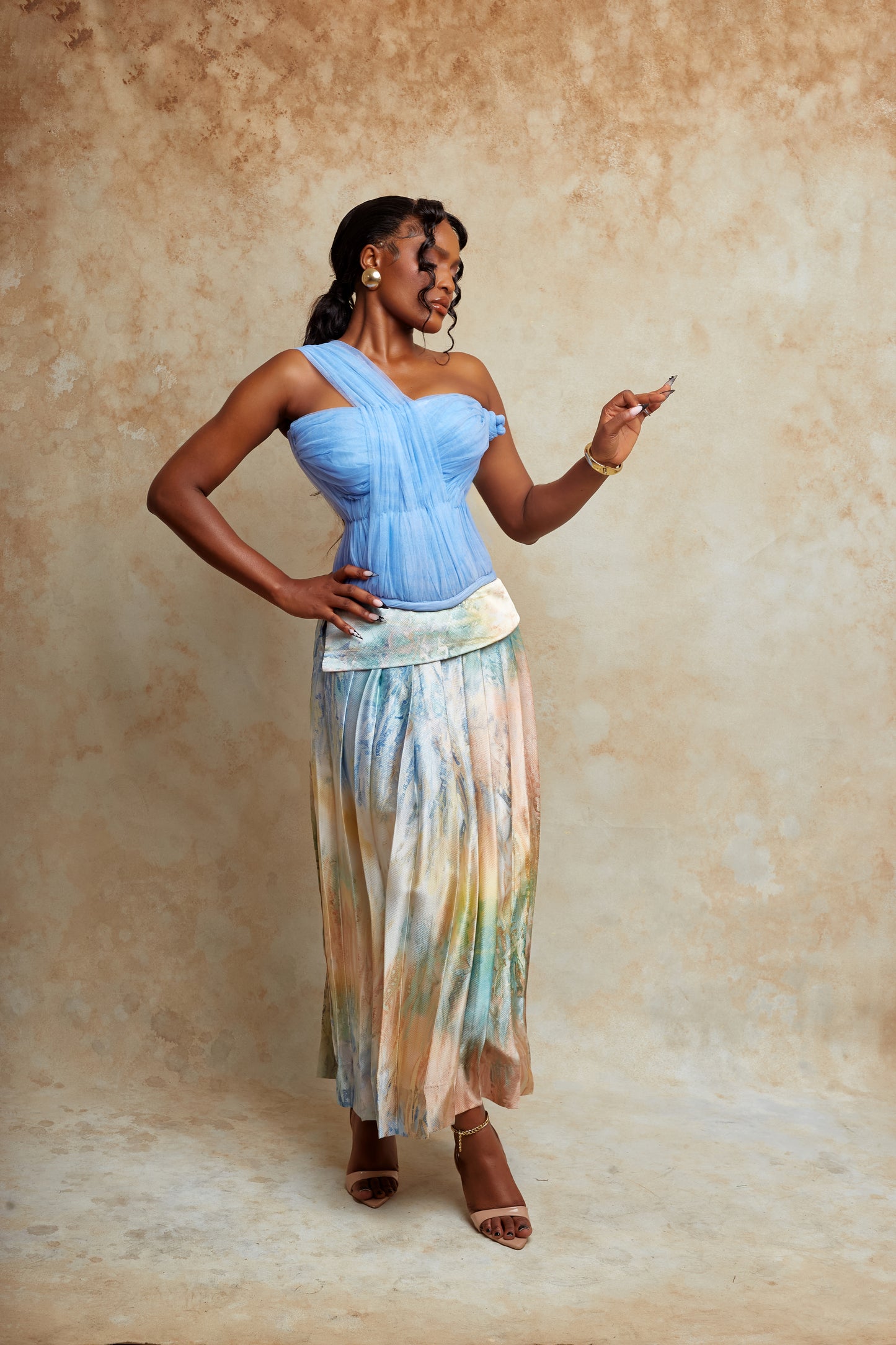 Ròósi Corset Top - Pastel Blue - Irawo