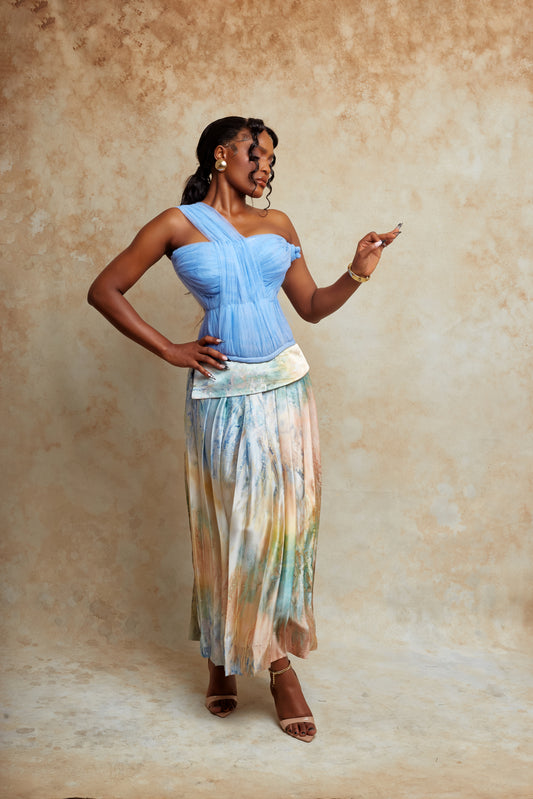 Ròósi Corset Top - Pastel Blue - Irawo