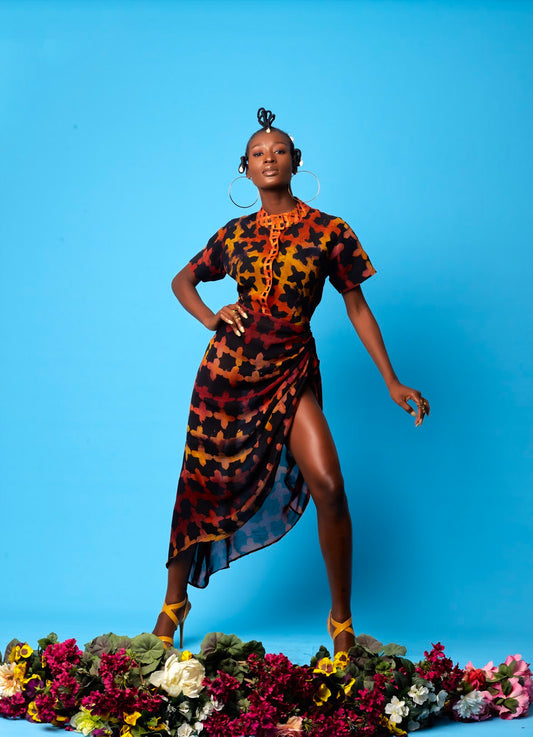 Moremi Ruched Mini Dress - Irawo